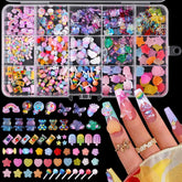Major Dijit adorno de uñas 3D, mezcla de colores, ideal para diseños llamativos.