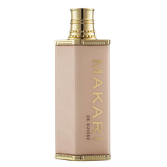 MAKARI Premium+ Leche corporal brillante en botella para piel suave y luminosa.