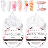 Makartt gel 3D claro y blanco: frascos para arte 3D seguro y duradero