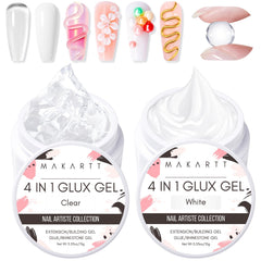 Makartt gel 3D claro y blanco: frascos para arte 3D seguro y duradero