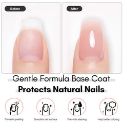 Aplicación en capas de gel builder para crear apex natural.