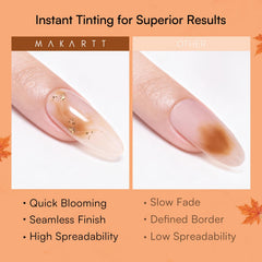 Makartt Blooming Gel in use shows easy layer for long lasting shine