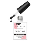Makartt bote: capa superior brillo intenso y acabado liso para uñas.