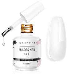 Makartt Clear Builder Gel para recubrimiento suave y duradero de uñas