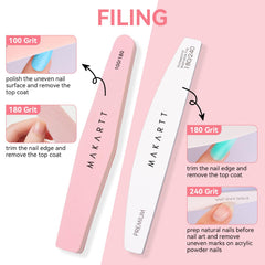 Makartt empuja cutículas con punta protectora para cuidado seguro
