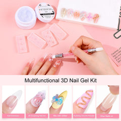 Makartt 3D Gel: bolígrafo de dos puntas para modelar uñas con precisión.