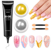 Makartt gel 3D para uñas, permite relieves 3D en casa.