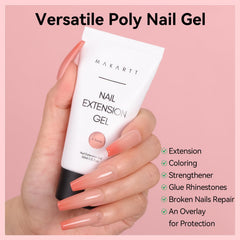 Makartt gel extensiones uñas, aplicación fácil para principiantes.