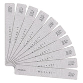 Makartt lima emery 80/80 de doble cara para uñas acrílicas, remoción eficiente.