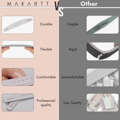 Makartt lima de uñas para naturales y artificiales, uso profesional