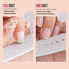 Makartt lima Zebra de dos caras, resistente para limar uñas