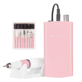 Makartt Malory Nail Drill rosa portátil para manicuras precisas en casa