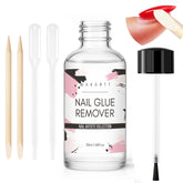 Removedor Makartt para pegamento de uñas: aplicacion con brocha para retiro suave.