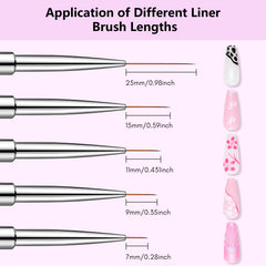 Pincel delineador Makartt de 11 mm para líneas largas y precisas.