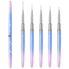 Pincel delineador Makartt de 7 mm para trazos finos y precisos en uñas.