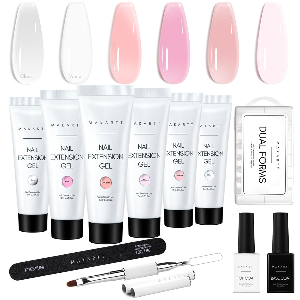 Makartt poligel kit transparente: color neutro para uñas limpias y profesionales.
