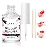 Makartt quitapegamento de uñas con brocha para remover adhesivo con precisión