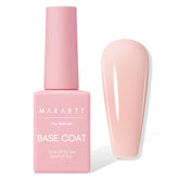 Makartt Rubber Base Gel botella de 8 ml para una base duradera.