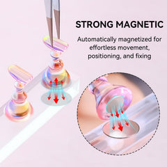 Makartt soporte magnetico diseños uñas, fijación estable durante el curado.