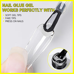 Makartt tips uñas acrílicas con gel de unión seguro.