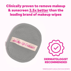 MakeUp Eraser fibras dobles: lado corto limpia, lado largo exfolia