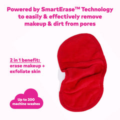 MakeUp Eraser Pro uso con agua, reduce residuos en la rutina diaria.