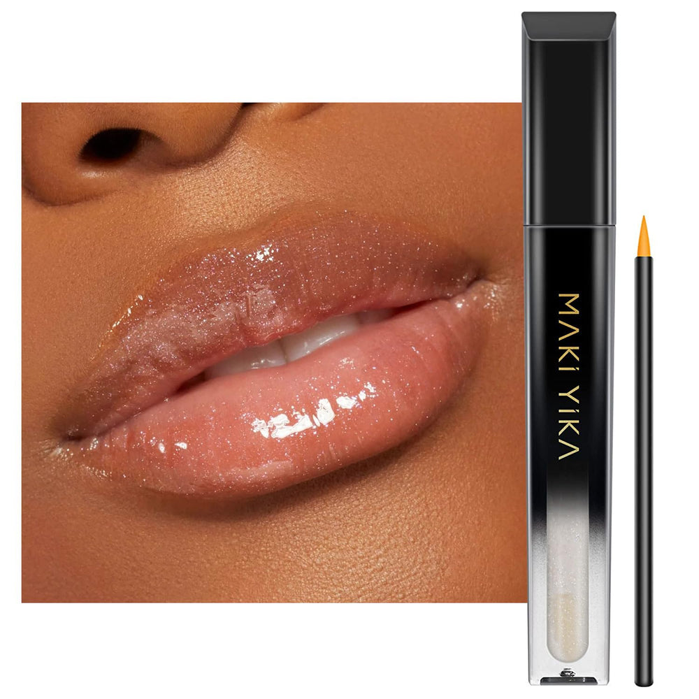 MAKI YIKA Clear Lip Gloss ready for smooth lip application with a glossy finish