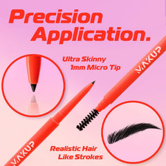 Makup Beauty Skinny Brow con spoolie integrado para difuminar color suavemente.