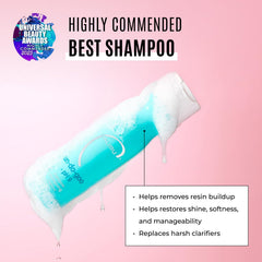 Malibu C Un-Do-Goo Champú espuma limpia suavemente para una melena más fresca.
