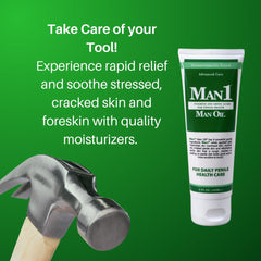Man1 Man Oil Crème – application rapide pour un soin discret et confortable.