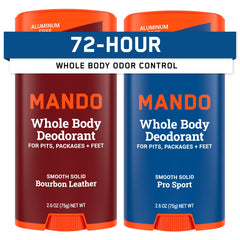 Mando Bourbon Leather : bâton solide lisse pour une fraîcheur durable.