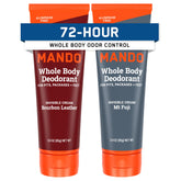 Desodorante invisible de Mando Bourbon Leather para uso diario y control de olor.