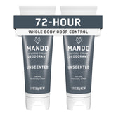 Desodorante Mando crema invisible para hombres, pack de dos, uso diario