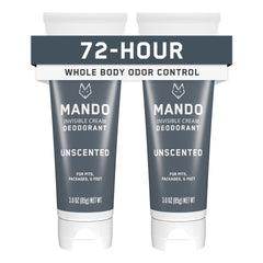 Desodorante Mando crema invisible para hombres, pack de dos, uso diario