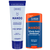 Mando crème invisible: contrôle d’odeur jusqu’à 72h sans aluminium.