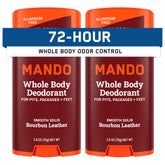 Mando déodorant homme Bourbon Leather – baton-solide lisse pour une fraîcheur durable.