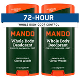 Mando désodorisant stick application facile et fraîcheur durable.