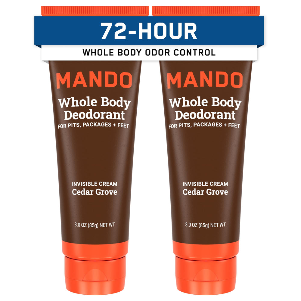 Mando desodorante corporal para hombre con crema invisible y textura suave