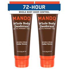 Mando desodorante corporal para hombre con crema invisible y textura suave