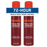 Mando Bourbon Leather desodorante corporal invisible en botella para frescor duradero.