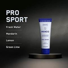 Mando Pro Sport Desodorante Invisible, textura cremosa para piel sensible.
