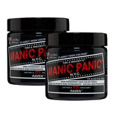 MANIC PANIC Classic Raven bottle pour demonstrates easy application for a bold black shade