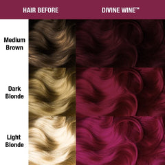 Aplicación de Divine Wine en cabello rubio para obtener rosa vino intenso