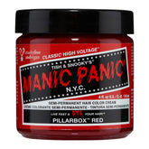 MANIC PANIC Pillarbox Red, bote, color rojo intenso y duradero para el cabello