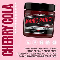 MANIC PANIC Vampire Red muestra color para mezclar tonos vibrantes