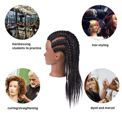 Mankainhead cabello denso 22 pulgadas para ensayos de peinados complejos