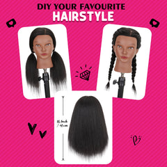 MannequeenHead cabello para lavar y acondicionar, práctica segura