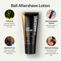 MANSCAPED Crop Soother, textura cremosa para comodidad post-afeitado.
