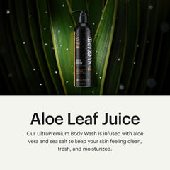 MANSCAPED aloe vera, ingrediente hidratante visible en el envase.