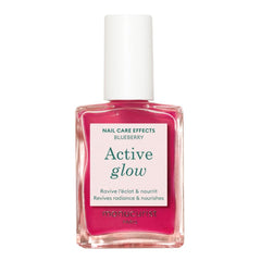 Manucurist Active Glow Blueberry – éclat miroir rose sur les ongles sans lampe.